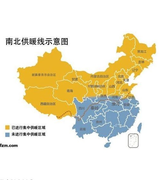 中国划分南方和北方的这条分界线是