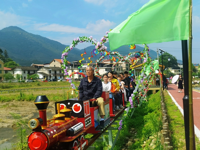 小王村公園裡新引進了小火車